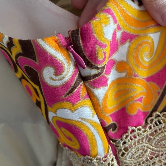 Milly of New York Paisley Print Scoop Neck Sleeveless Mini Dress Size 2 - Picture 7 of 13